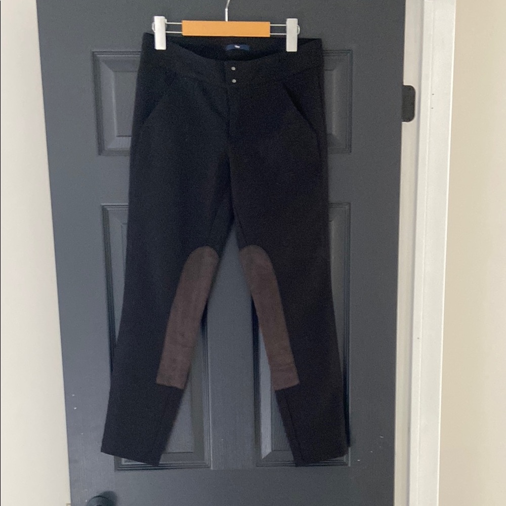 Gap Women’s Pants Thick Knit Faux Suede Leg Riding Equestrian Black Size 2